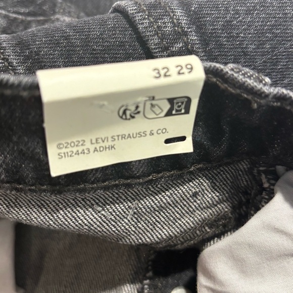 LEVI’S Sz 32 Ribcage Ankle Straight Washout Black Button Fly Jeans NEW WITH TAG - Picture 14 of 16